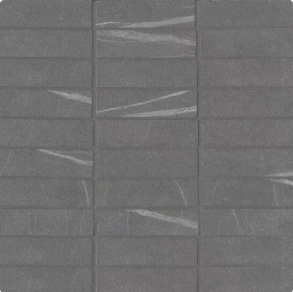 Matte Porcelain Straight Set Mosaic Tile in Noir - porcelain tile